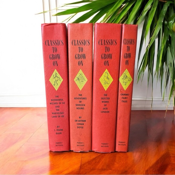 Vintage “Classics to Grow On” 4-Book Set | Wizard of Oz, Sherlock Holmes & more - Picture 2 of 13